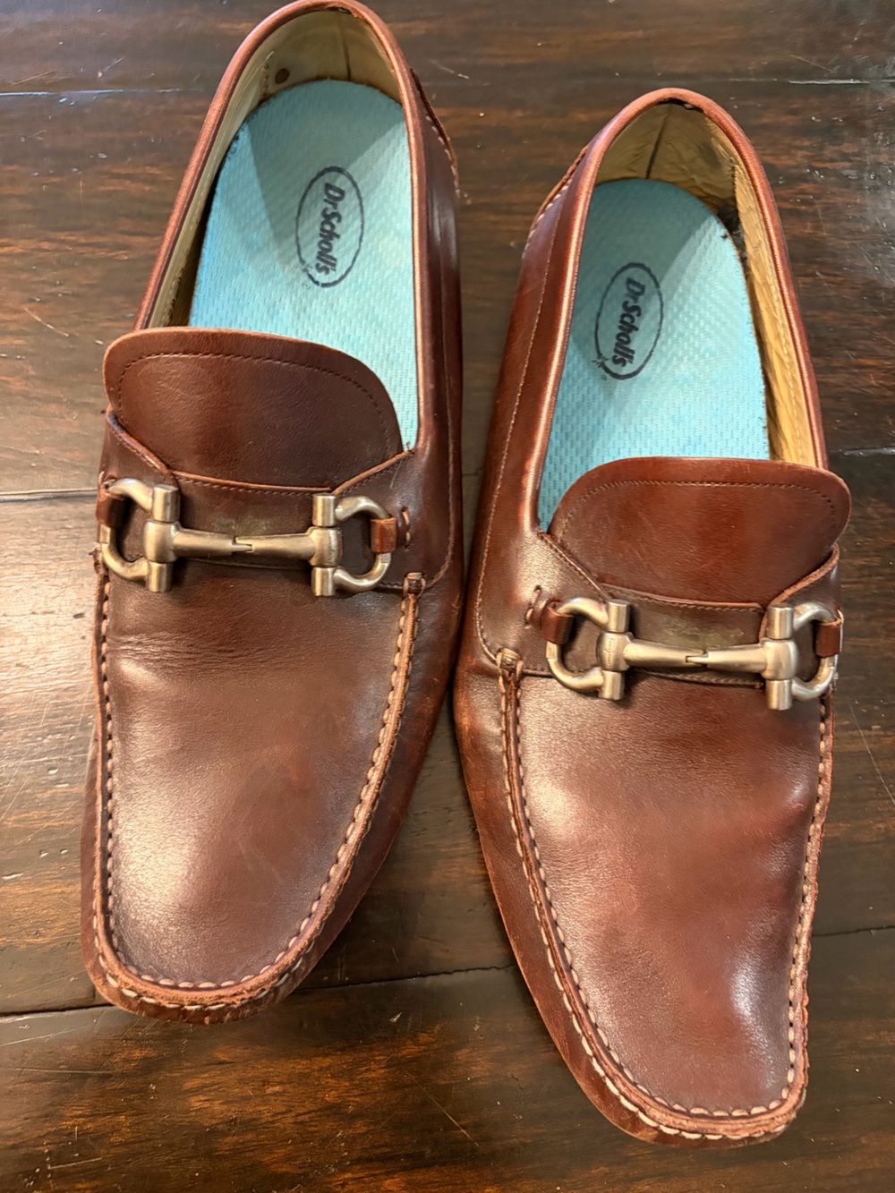 Salvatore Ferragamo Men’s Brown Leather Gancini Bit Driving Loafers | Size 12